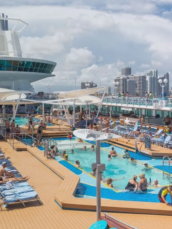 top deck of a cruise ship